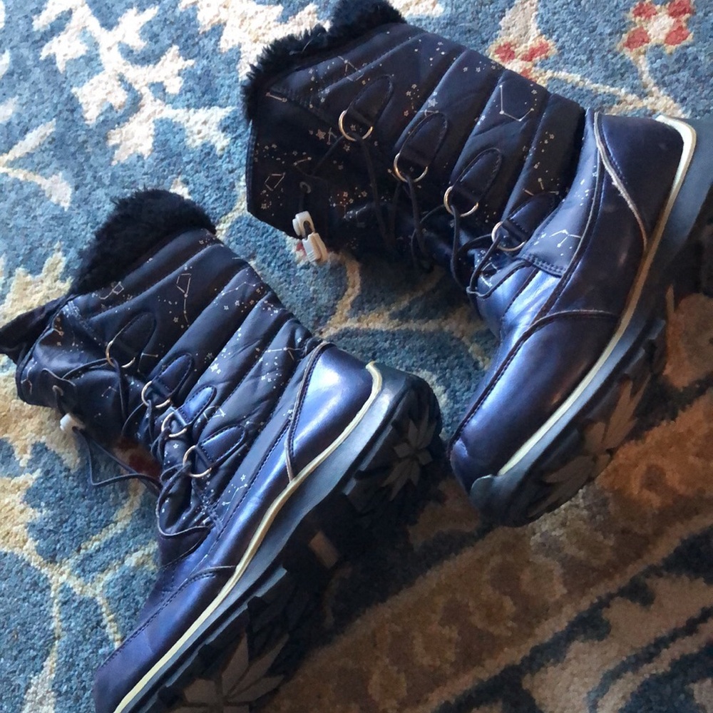 Girls Lands End Winter Boots sz4